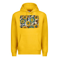Lemon gemstone sunflower cowhide background Premium Hoodie - Jasminsmagicworld