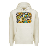 Oatmeal Heather gemstone sunflower cowhide background Premium Hoodie - Jasminsmagicworld