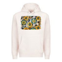 Pale Pink gemstone sunflower cowhide background Premium Hoodie - Jasminsmagicworld