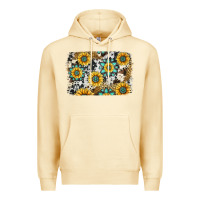 Pina Colada gemstone sunflower cowhide background Premium Hoodie - Jasminsmagicworld