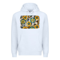 White gemstone sunflower cowhide background Premium Hoodie - Jasminsmagicworld