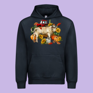 Fall Charolais Bull Urban Hoodie Designed By Ranaportraitstore