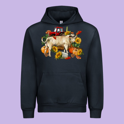 Fall Charolais Bull Urban Hoodie Designed By Ranaportraitstore
