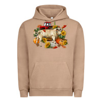 Pigment Burro Fall charolais bull Urban Hoodie - RanaPortraitStore