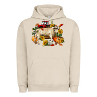 Pigment French Oak Fall charolais bull Urban Hoodie - RanaPortraitStore
