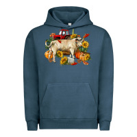 Pigment Midnight Navy Fall charolais bull Urban Hoodie - RanaPortraitStore