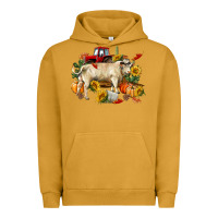 Pigment Peanut Butter Fall charolais bull Urban Hoodie - RanaPortraitStore