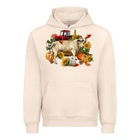 Sandshell Fall charolais bull Urban Hoodie - RanaPortraitStore