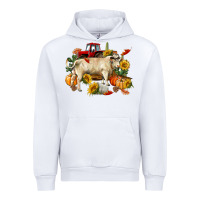 White Fall charolais bull Urban Hoodie - RanaPortraitStore