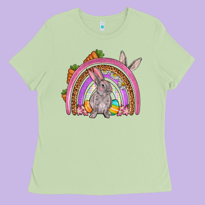 Easter Rainbow Ladies Tee Designed By Oliviacreatesart
