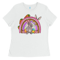 White Easter rainbow Ladies Tee - OliviaCreatesArt