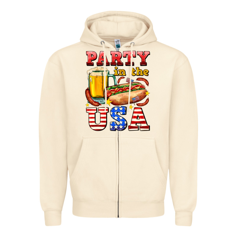 Party In The Usa Zipper Hoodie by AdoDesignShop | Teevron