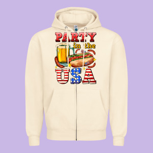 Party In The Usa Zipper Hoodie Designed By Adodesignshop