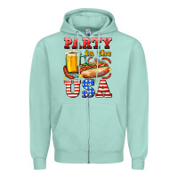 Seafoam party in the usa Zipper Hoodie - AdoDesignShop