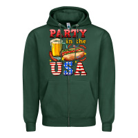 Sports Green party in the usa Zipper Hoodie - AdoDesignShop