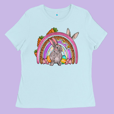 Easter Rainbow Ladies Tee Designed By Oliviacreatesart