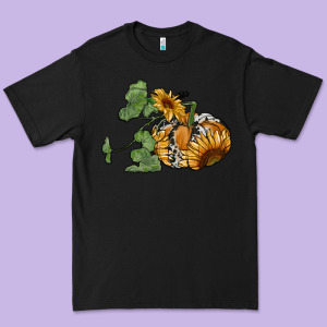 Sunflower Pumpkin Premium Tee Designed By Ranaportraitstore