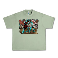 Oil Green Mom life skull Mother's Day Urban Heavy Tee - FaDigitalArtStudio