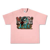 Salmon Mom life skull Mother's Day Urban Heavy Tee - FaDigitalArtStudio