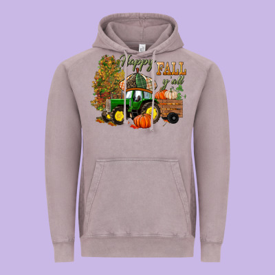 Happy Fall Y'all Vintage Hoodie Designed By Bundleandbundleshop