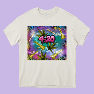 4 20 Marijuana Holiday Heavy Core Tee Designed By Tumblerdesignbyshophia