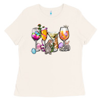 Bone Easter wine glasses Ladies Tee - OliviaCreatesArt