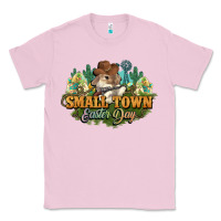 Bubblegum Pink Small town Easter Day Classic Tee - HowdyJamesFarm
