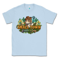 Dusty Blue Small town Easter Day Classic Tee - HowdyJamesFarm