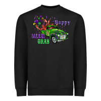 Black mardi gras with truck Heavyweight Sweatshirt - AdoDesignShop