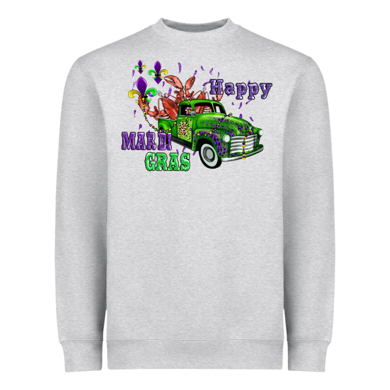 Mardi Gras With Truck Heavyweight Sweatshirt by AdoDesignShop | Teevron