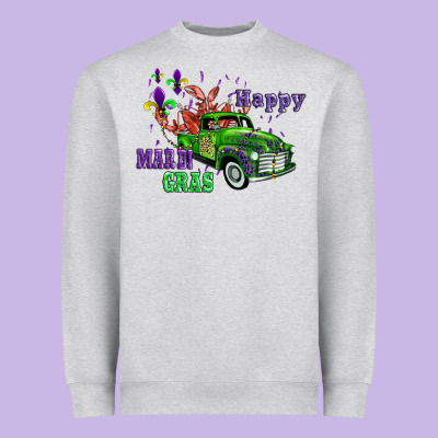 Mardi Gras With Truck Heavyweight Sweatshirt Designed By Adodesignshop