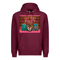 Burgundy Western Cat Mom Premium Hoodie - LillyAllenDesigns