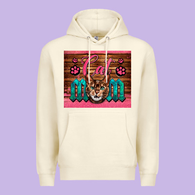Western Cat Mom Premium Hoodie Designed By Lillyallendesigns