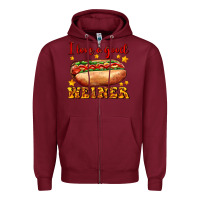 Burgundy i love a good weiner Zipper Hoodie - AdoDesignShop
