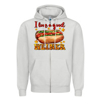 Dove Grey i love a good weiner Zipper Hoodie - AdoDesignShop