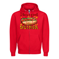 Red i love a good weiner Zipper Hoodie - AdoDesignShop