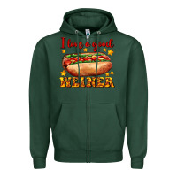 Sports Green i love a good weiner Zipper Hoodie - AdoDesignShop