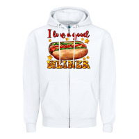 White i love a good weiner Zipper Hoodie - AdoDesignShop