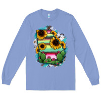 Colony Blue Georgia Map Sunflower Cactus Serape Long Sleeve Tee - RanaPortraitStore