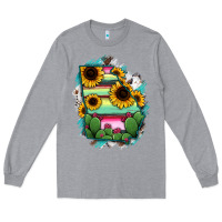 Heather Grey Georgia Map Sunflower Cactus Serape Long Sleeve Tee - RanaPortraitStore