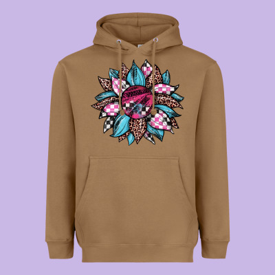 Race Leopard Sunflower Heavyweight Hoodie Designed By Jahusdesignshop