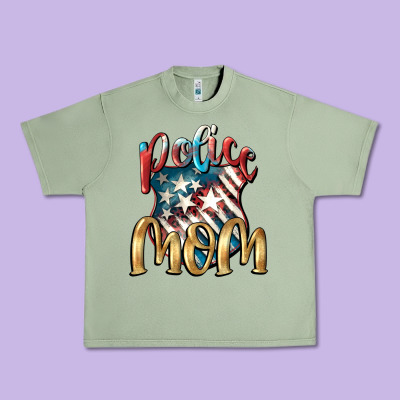 Police Mom Mother's Day Urban Heavy Tee Designed By Fadigitalartstudio