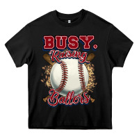 Black Busy raising ballers Heavy Core Tee - HowdyJamesFarm