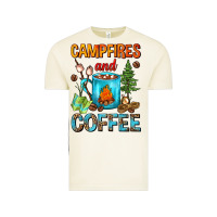 Vintage Arctic Campfires And Coffee Camping Coffee Vintage Tee - FaDigitalArtStudio