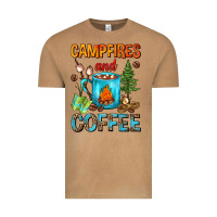 Campfires And Coffee Camping Coffee Vintage Tee | Teevron