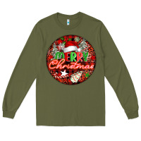 Army Green Merry christmas Long Sleeve Tee - FaDigitalArtStudio