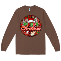 Chestnut Merry christmas Long Sleeve Tee - FaDigitalArtStudio