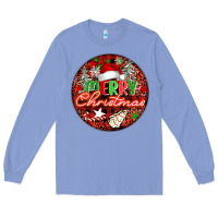 Colony Blue Merry christmas Long Sleeve Tee - FaDigitalArtStudio