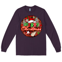 Plum Merry christmas Long Sleeve Tee - FaDigitalArtStudio