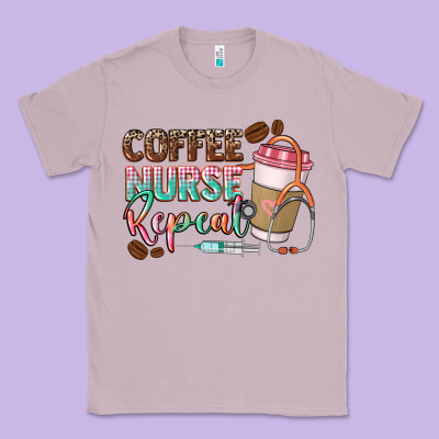 Coffee Nurse Repeat Classic Tee Designed By Cowgirlartshop